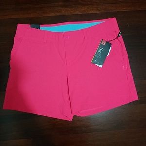 Underarmour heatgear hot pink golf shorts w/ SPF30